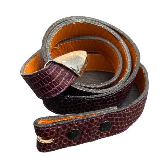 Vintage 1980s Lizard Belt MZ Accessories New York - Picture 4 of 4